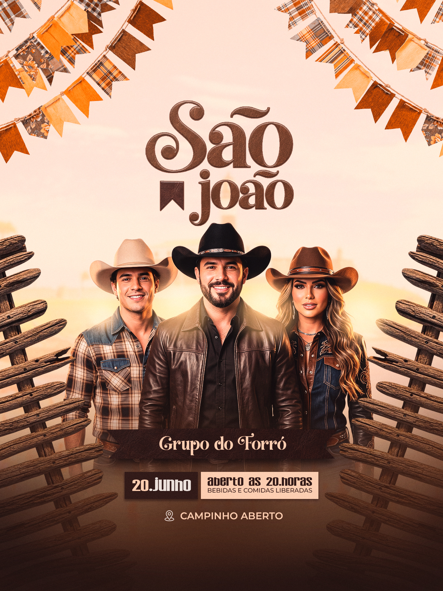 Flyer São João - Template PSD Editável no Photoshop